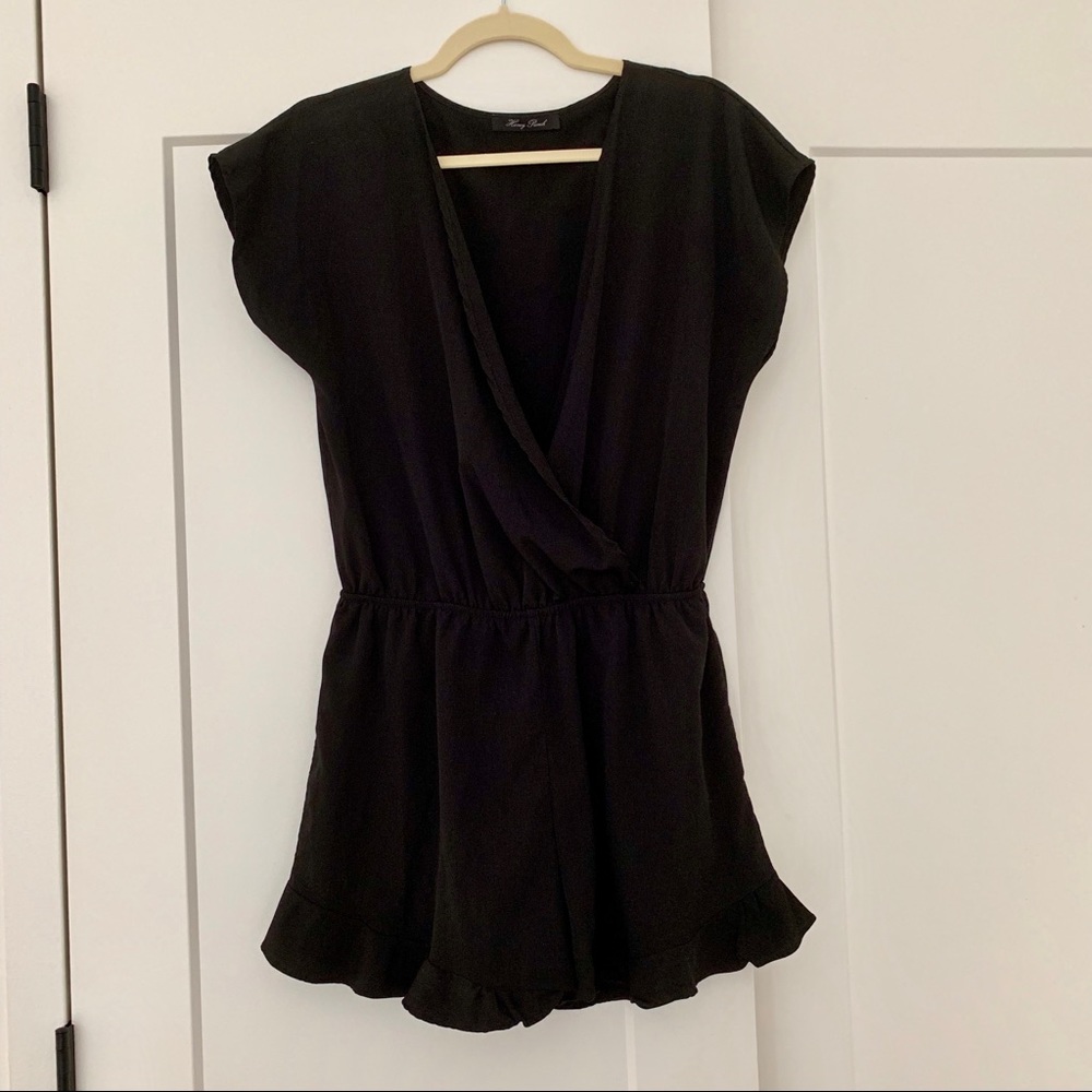 Low-Cut Black Romper